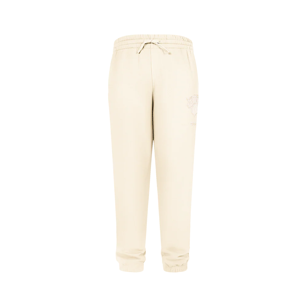 NBA NEW YORK KNICKS NEUTRAL BIG BOYS FLC SWEATPANT (EGGSHELL) - Image 2