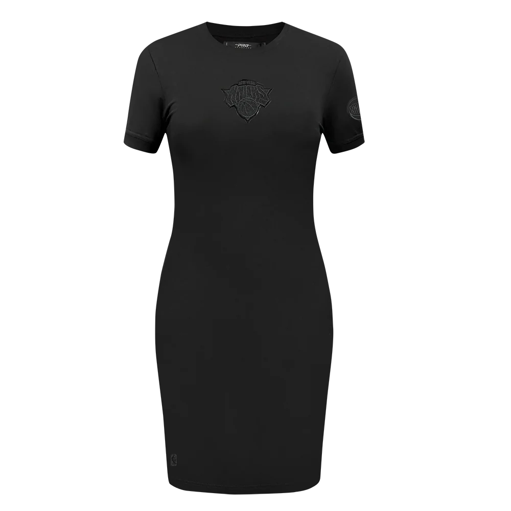NBA NEW YORK KNICKS TRIPLE BLACK WOMEN'S BODY CON DRESS (TRIPLE BLACK)