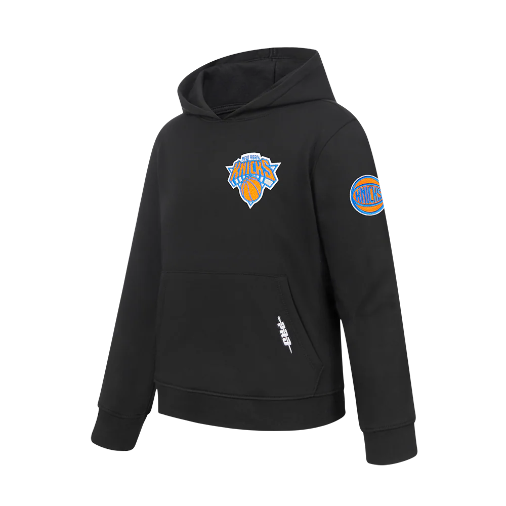 NBA NEW YORK KNICKS CLASSIC BIG BOYS FLC PO HOODIE (BLACK) - Image 2