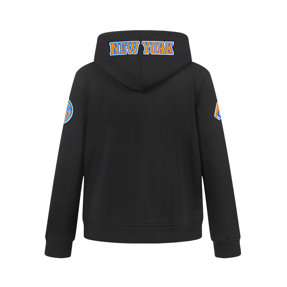 NBA NEW YORK KNICKS CLASSIC BIG BOYS FLC PO HOODIE (BLACK) - Image 3