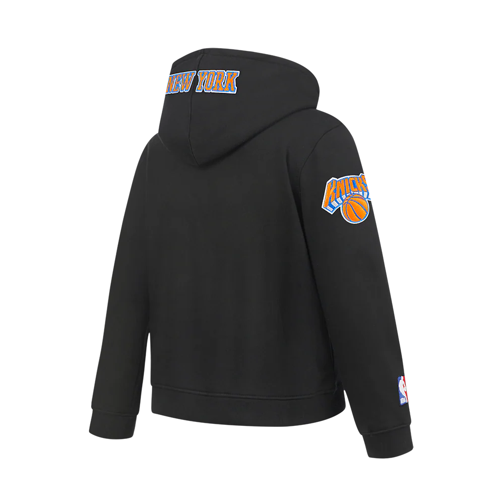 NBA NEW YORK KNICKS CLASSIC BIG BOYS FLC PO HOODIE (BLACK) - Image 4