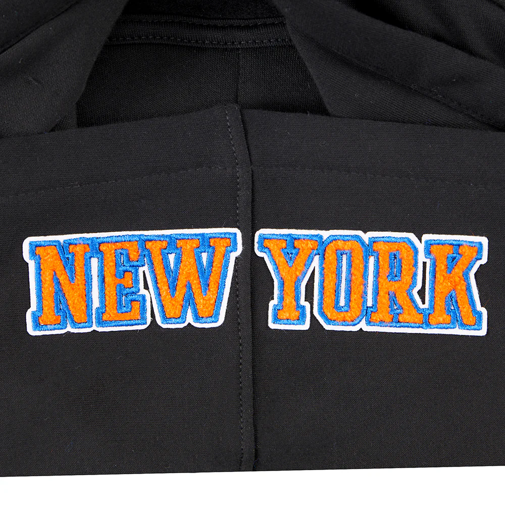 NBA NEW YORK KNICKS CLASSIC BIG BOYS FLC PO HOODIE (BLACK) - Image 5