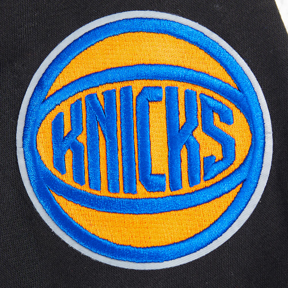 NBA NEW YORK KNICKS CLASSIC BIG BOY'S FLC FZ PO HOODIE (BLACK) - Image 7