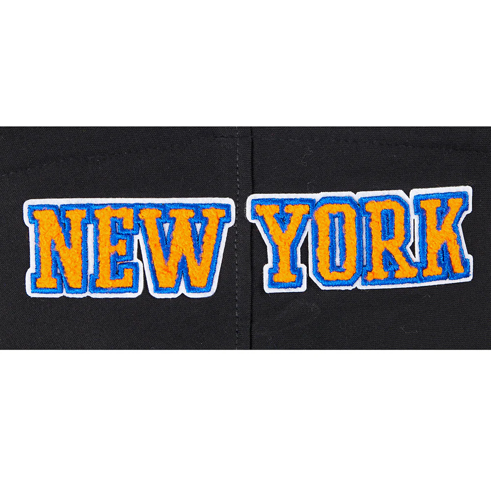 NBA NEW YORK KNICKS CLASSIC BIG BOY'S FLC FZ PO HOODIE (BLACK) - Image 9