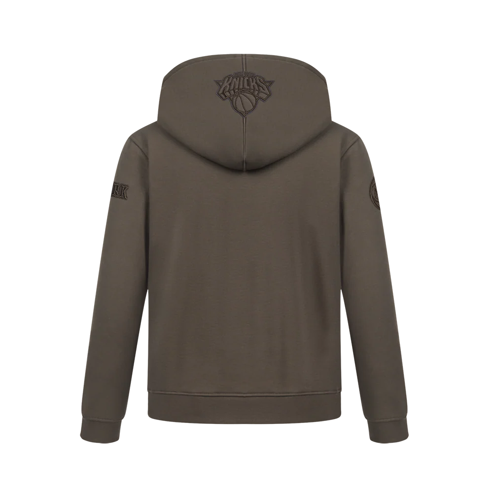 NBA NEW YORK KNICKS NEUTRAL BIG BOYS FLC PO HOODIE (DARK TAUPE) - Image 3