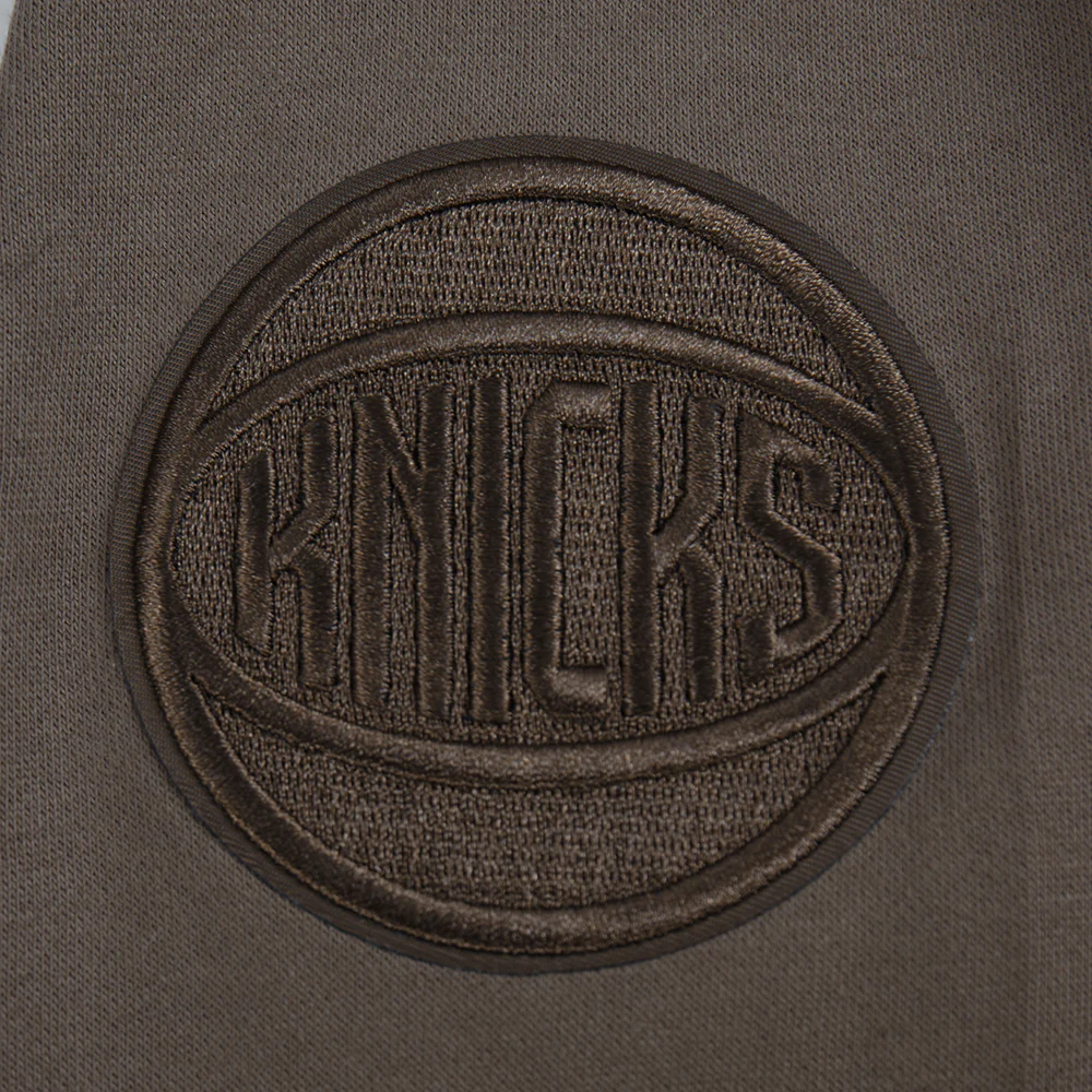 NBA NEW YORK KNICKS NEUTRAL BIG BOYS FLC PO HOODIE (DARK TAUPE) - Image 5