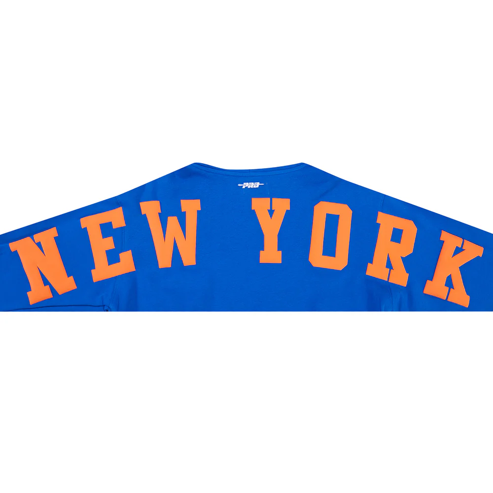 NBA NEW YORK KNICKS WINGSPAN BIG BOY'S DROP SHOULDER FLC PO HOODIE (ROYAL BLUE) - Image 6