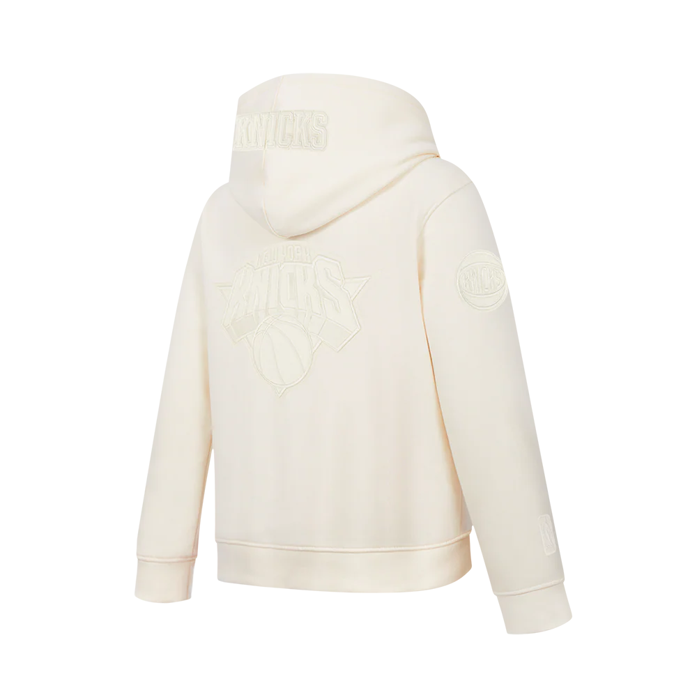 NBA NEW YORK KNICKS Jalen Brunson #11 NEUTRAL PNN BIG BOY'S FLEECE PO HOODIE (EGGSHELL) - Image 6