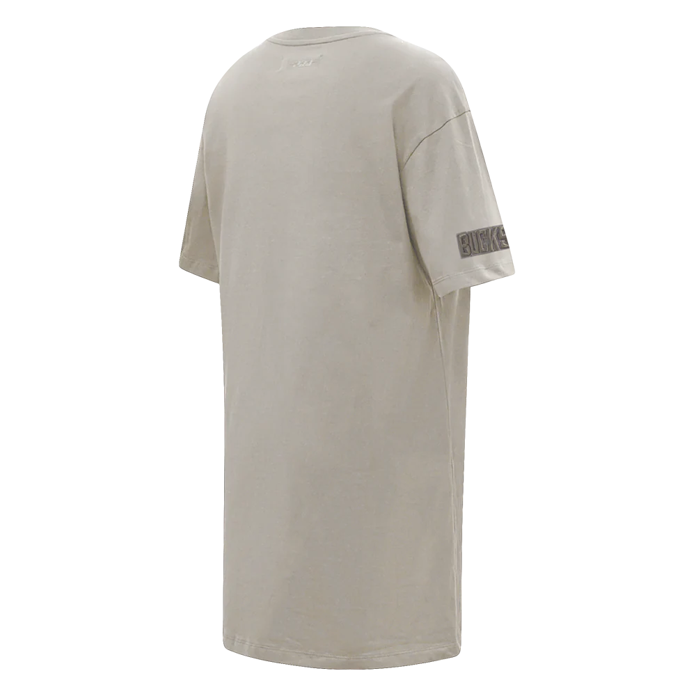 NBA NEW YORK KNICKS NEURAL WOMEN'S T-SHIRT DRESS (TAUPE) - Image 4