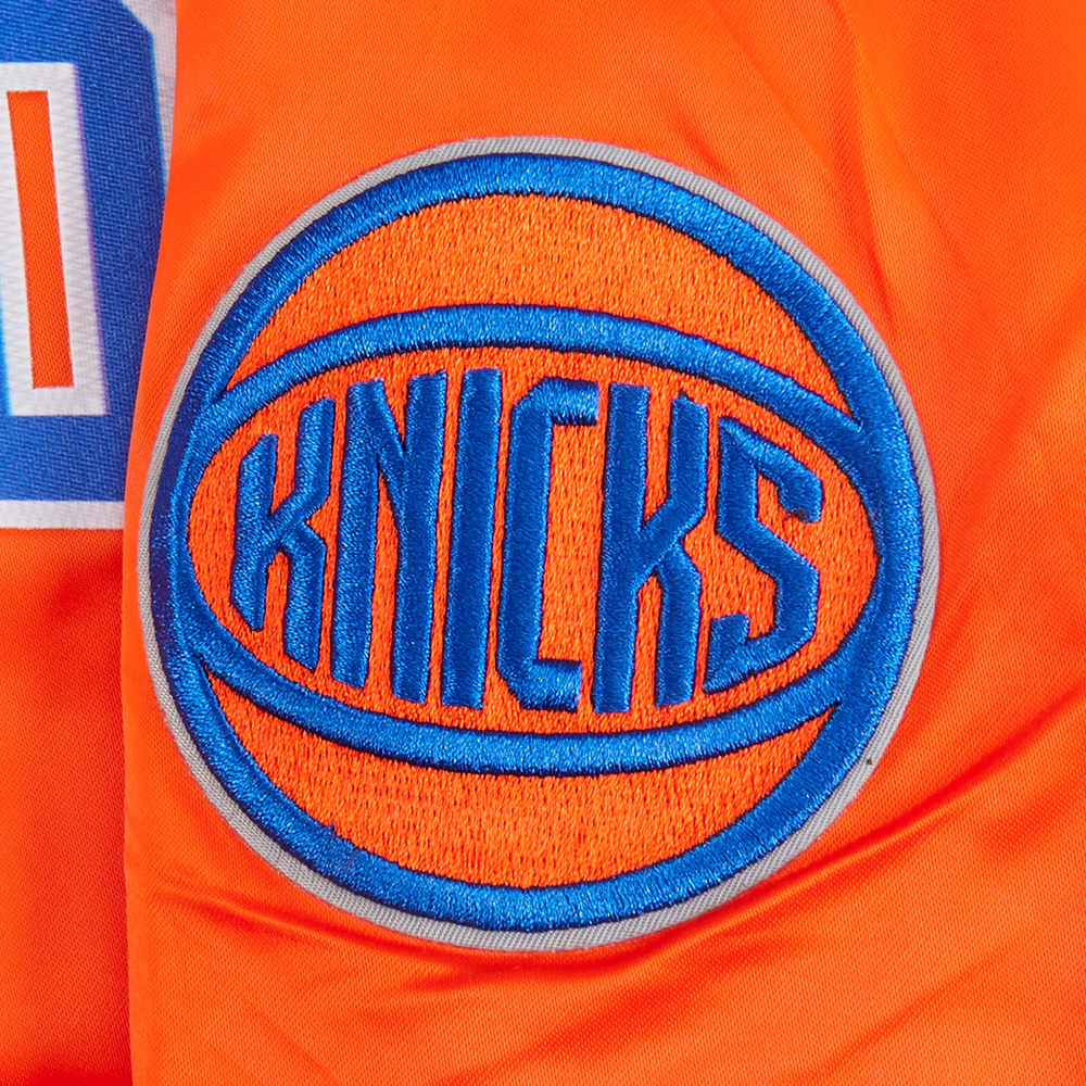 NBA NEW YORK KNICKS CLASSIC BIG BOYS SATIN JACKET (ORANGE) - Image 6