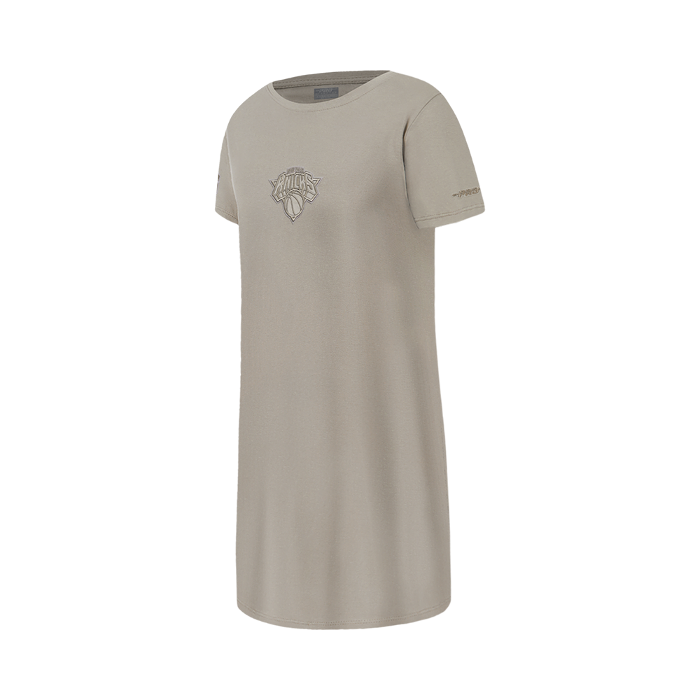 NBA NEW YORK KNICKS NEUTRAL BIG GIRLS TEE DRESS (TAUPE) - Image 2