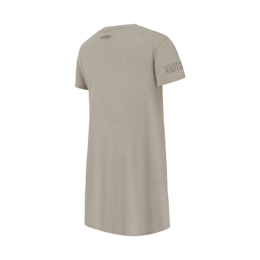 NBA NEW YORK KNICKS NEUTRAL BIG GIRLS TEE DRESS (TAUPE) - Image 4