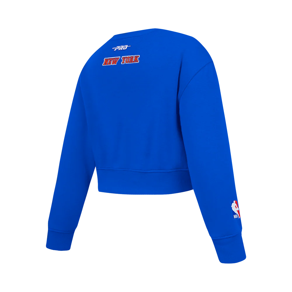 NEW YORK KNICKS CLASSIC BIG GIRL'S FLC CREWNECK (ROYAL BLUE) - Image 4