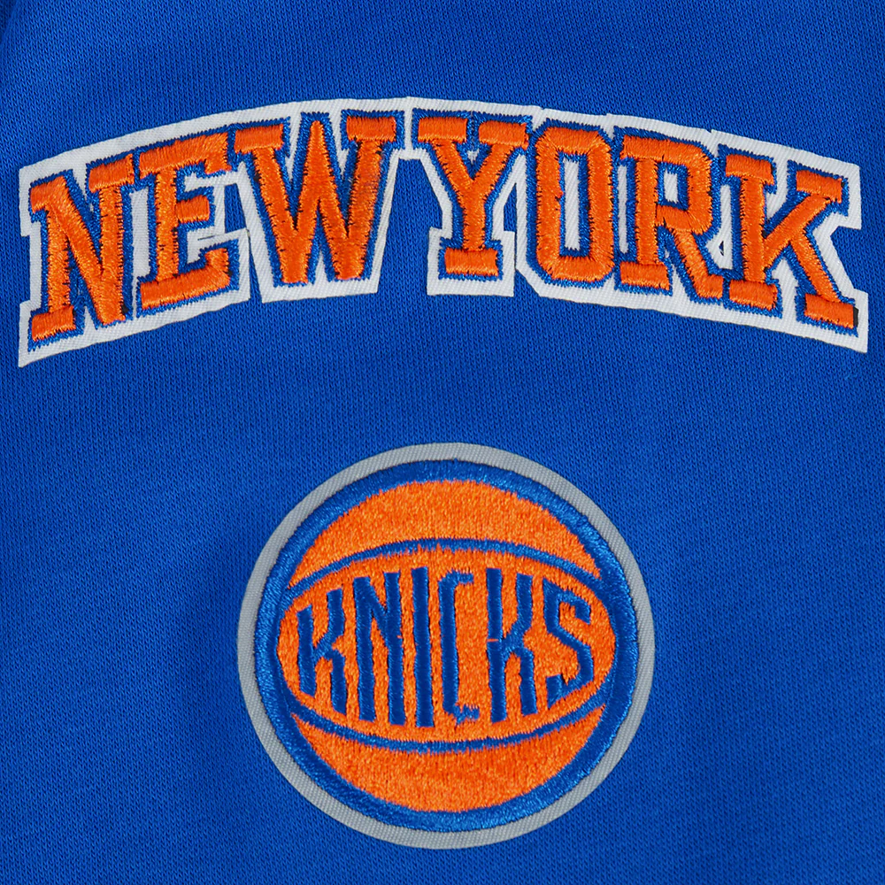 NBA NEW YORK KNICKS CLASSIC BIG GIRLS FLEECE FULL ZIP HOODIE (ROYAL BLUE) - Image 5