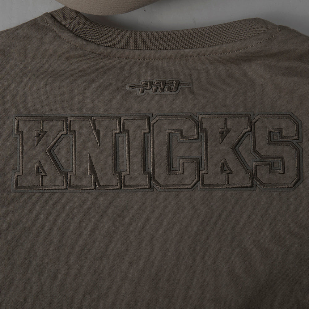 NBA NEW YORK KNICKS NEUTRAL BIG GIRLS FLC CREWNECK (DARK TAUPE) - Image 6