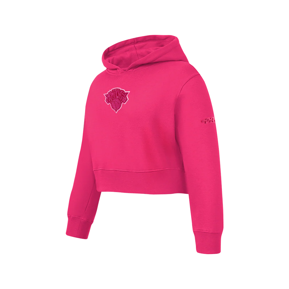 NBA NEW YORK KNICKS TRIPLE PINK BIG GIRL'S  FLC PO HOODIE (BEETROOT PURPLE) - Image 2