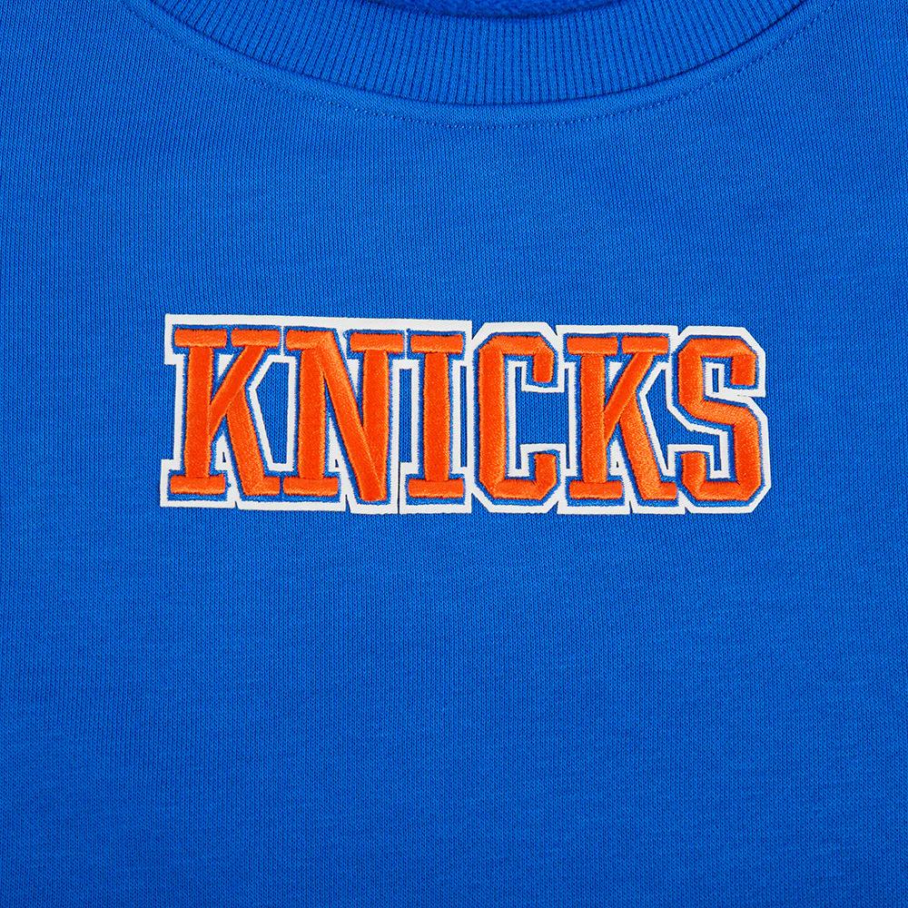NBA NEW YORK KNICKS WINGSPAN WOMEN'S FLEECE CREWNECK (ROYAL BLUE) - Image 9