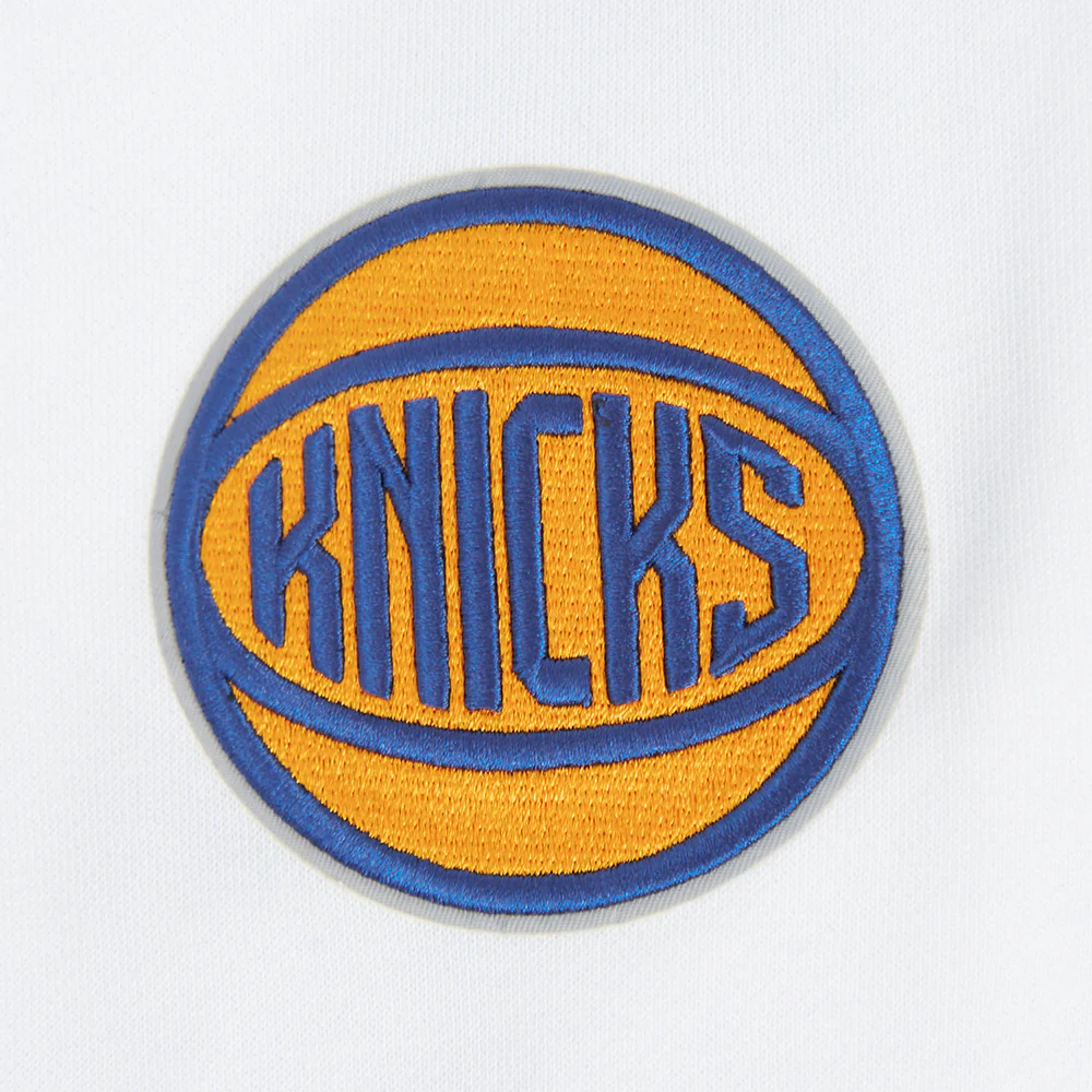 NBA NEW YORK KNICKS CITY EDITION 24-25 WOMEN'S FLEECE CROPPED PULLOVER HOODIE (WHITE) - Image 7