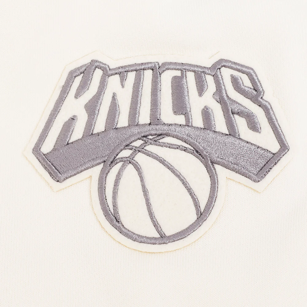NBA NEW YORK KNICKS STREET TEAM WOMEN'S FLC CREWNECK (EGGSHELL) - Image 7