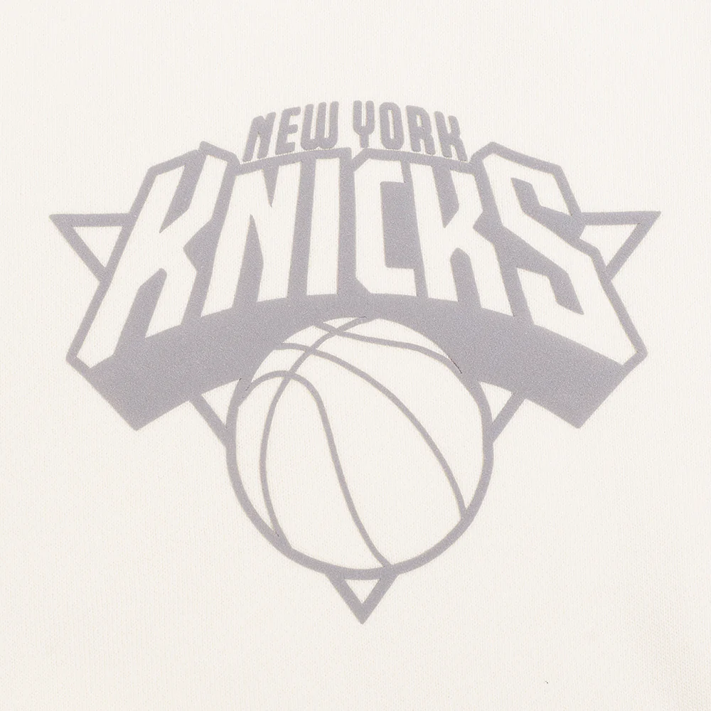 NBA NEW YORK KNICKS STREET TEAM WOMEN'S FLC CREWNECK (EGGSHELL) - Image 8