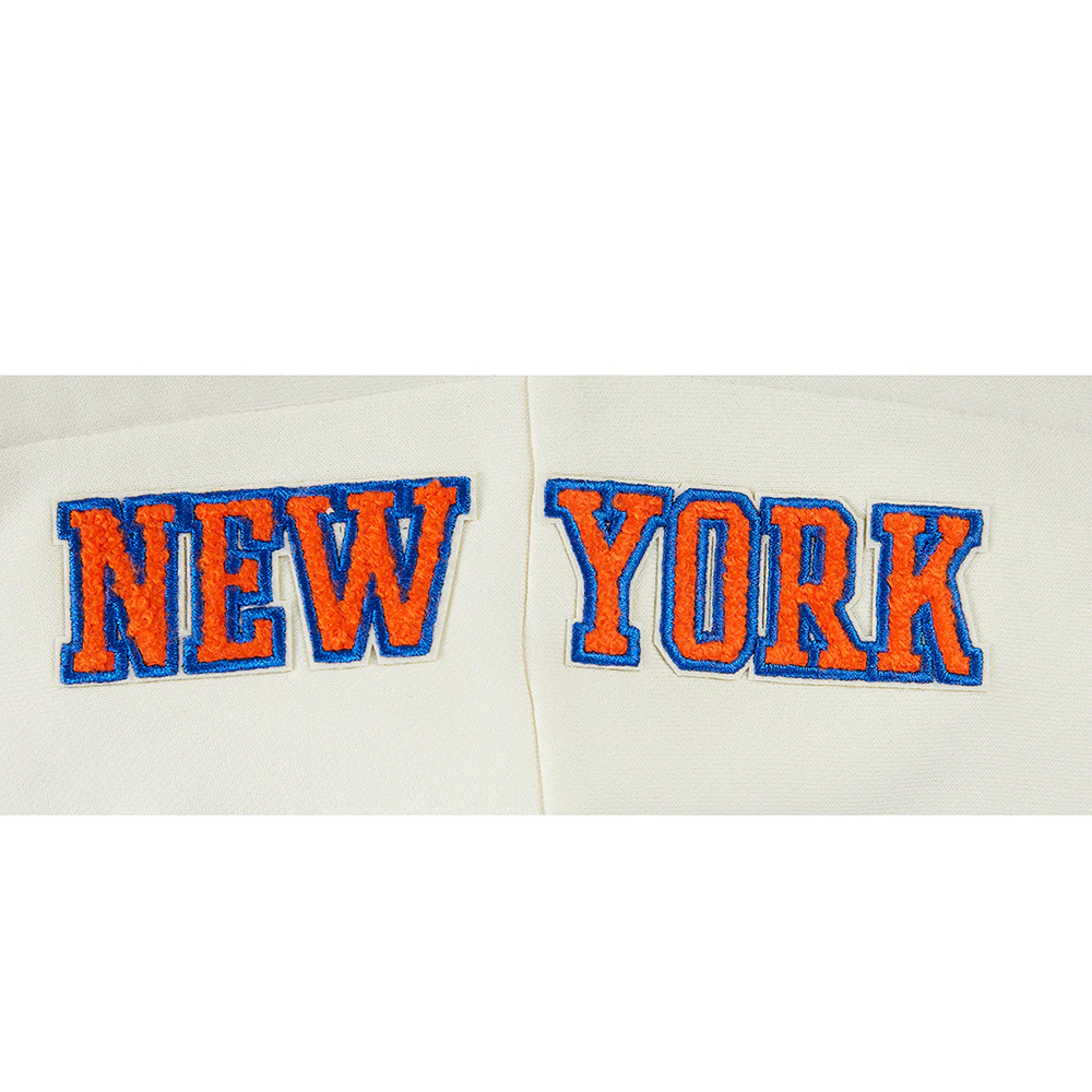 NBA NEW YORK KNICKS CITY EDITION 25-26 WOMEN'S RIB FLC CROPPED PO HOODIE (EGGSHELL/ROYAL BLUE) - Image 6