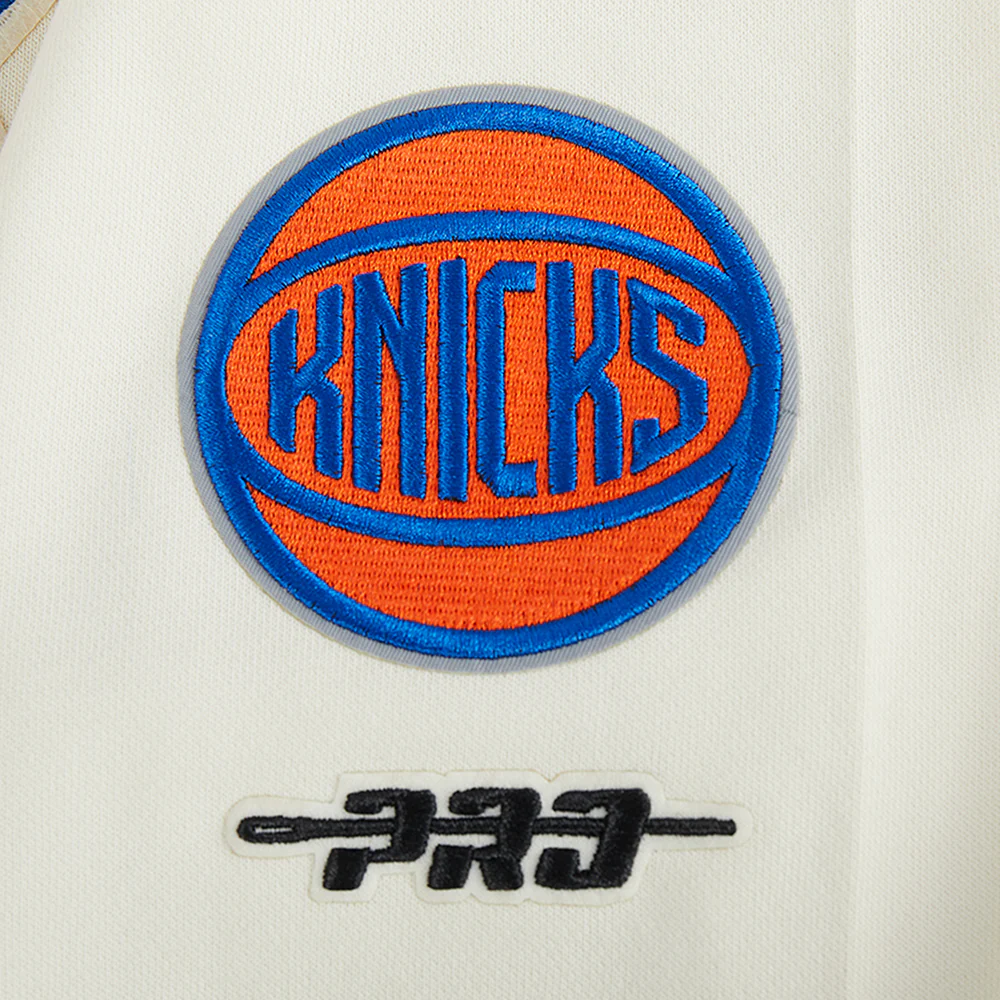NBA NEW YORK KNICKS CITY EDITION 25-26 WOMEN'S RIB FLC CROPPED PO HOODIE (EGGSHELL/ROYAL BLUE) - Image 8