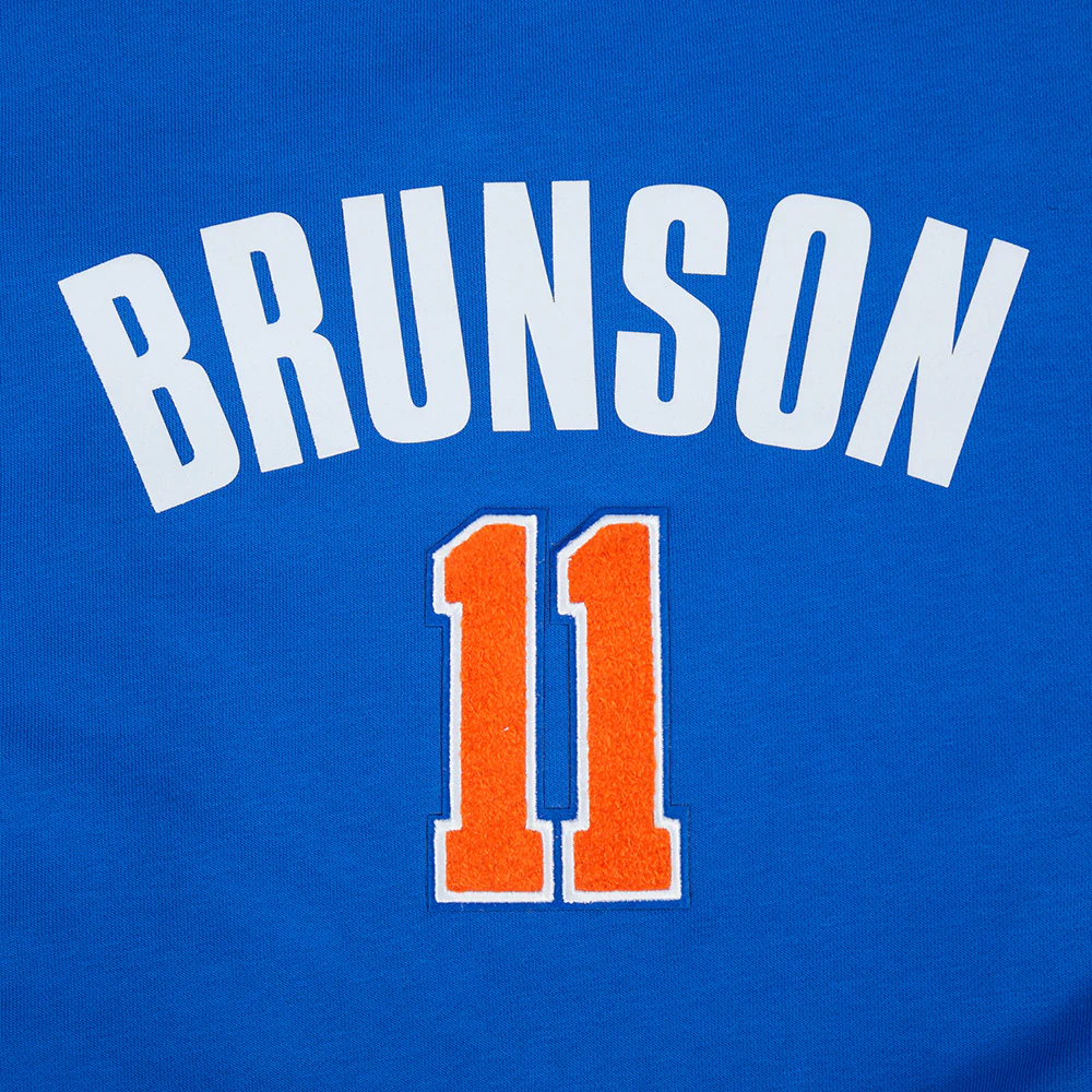 NBA NEW YORK KNICKS JALEN BRUNSON #11 CLASSIC PLAYER NAME AND NUMBER WOMEN'S FLC CREWNECK - Image 7
