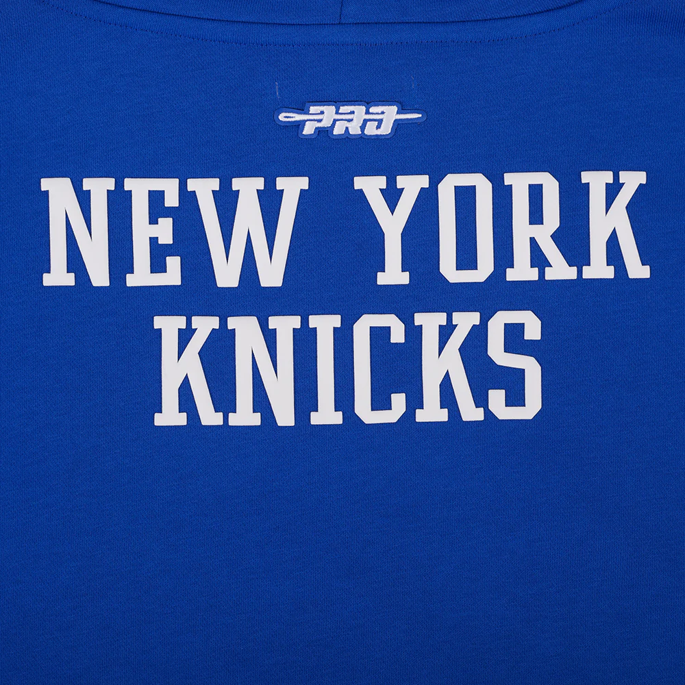 NEW YORK KNICKS 2026 NBA CHAMPIONSHIP WOMEN'S CROPPED PULLOVER HOODIE (ROYAL/ORANGE/ROYAL) - Image 7
