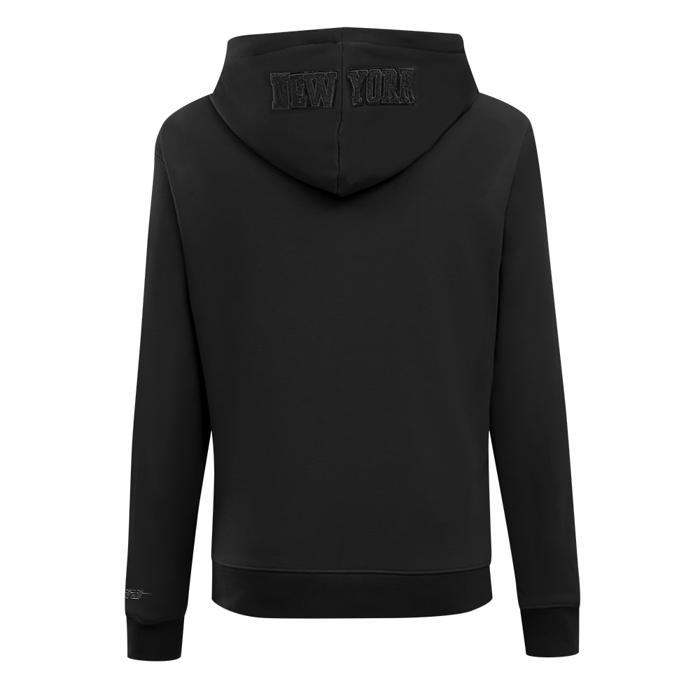 NBA NEW YORK KNICKS TRIPLE BLACK WOMEN'S FLC PO HOODIE (TRIPLE BLACK WOMEN'S) - Image 3