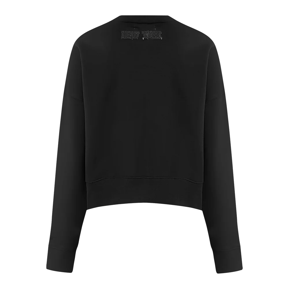 NBA NEW YORK KNICKS TRIPLE BLACK WOMEN'S FLC CREWNECK (TRIPLE BLACK WOMEN'S) - Image 5