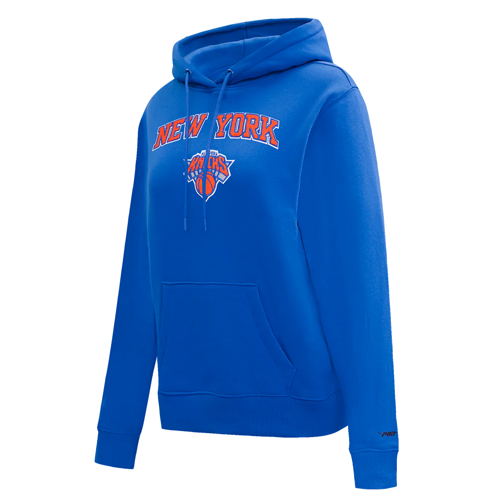 NBA NEW YORK KNICKS CLASSIC WOMEN'S FLEECE PULLOVER HOODIE (ROYAL BLUE) - Image 2