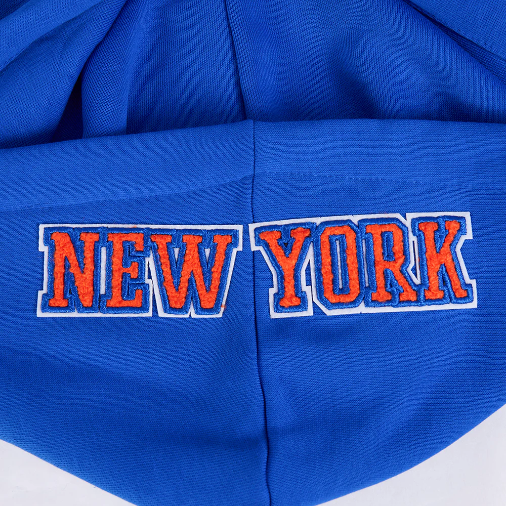 NBA NEW YORK KNICKS CLASSIC WOMEN'S FLEECE PULLOVER HOODIE (ROYAL BLUE) - Image 7