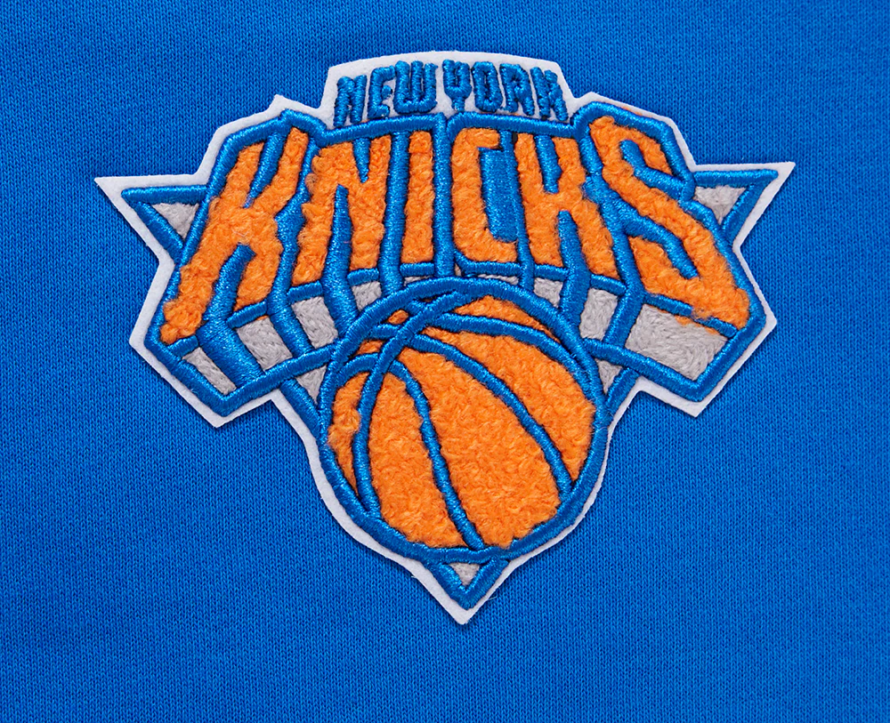 NBA NEW YORK KNICKS CLASSIC WOMEN'S CROPPED PULLOVER HOODIE (ROYAL BLUE) - Image 8