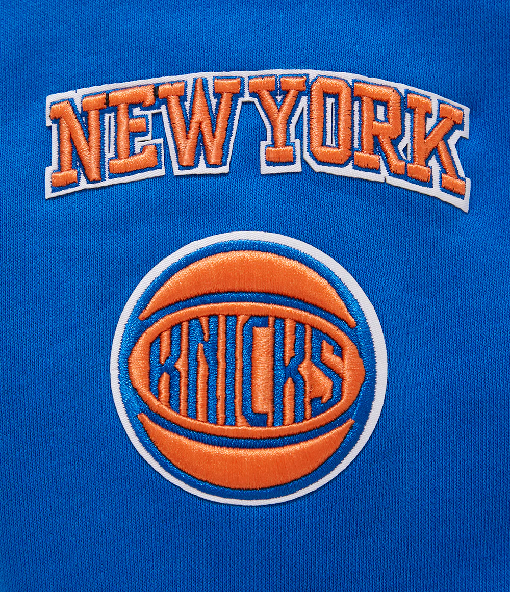 NBA NEW YORK KNICKS CLASSIC WOMEN'S CROPPED PULLOVER HOODIE (ROYAL BLUE) - Image 9