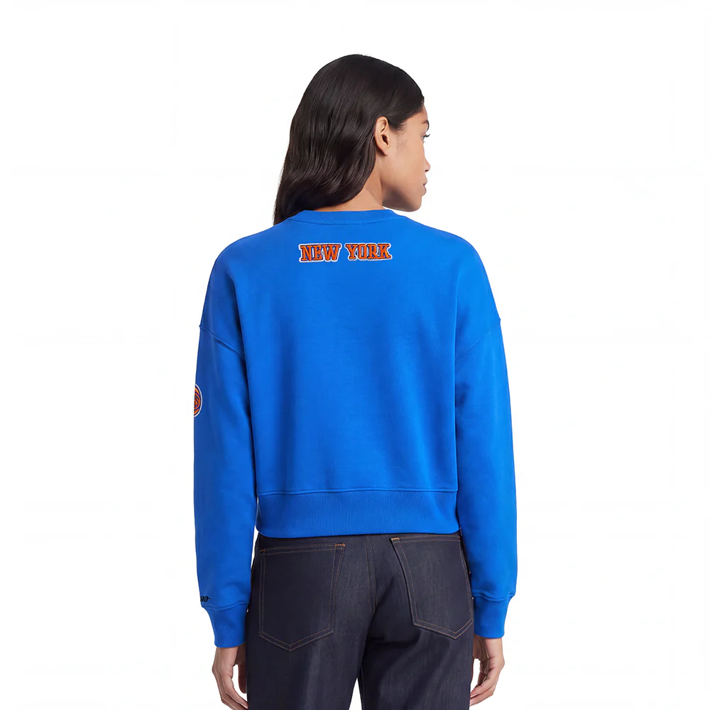 NBA NEW YORK KNICKS CLASSIC WOMEN'S CREWNECK (ROYAL BLUE) - Image 2