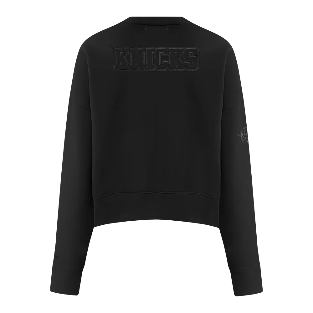 NBA NEW YORK KNICKS NEUTRAL WOMEN'S CREWNECK (BLACK) - Image 5