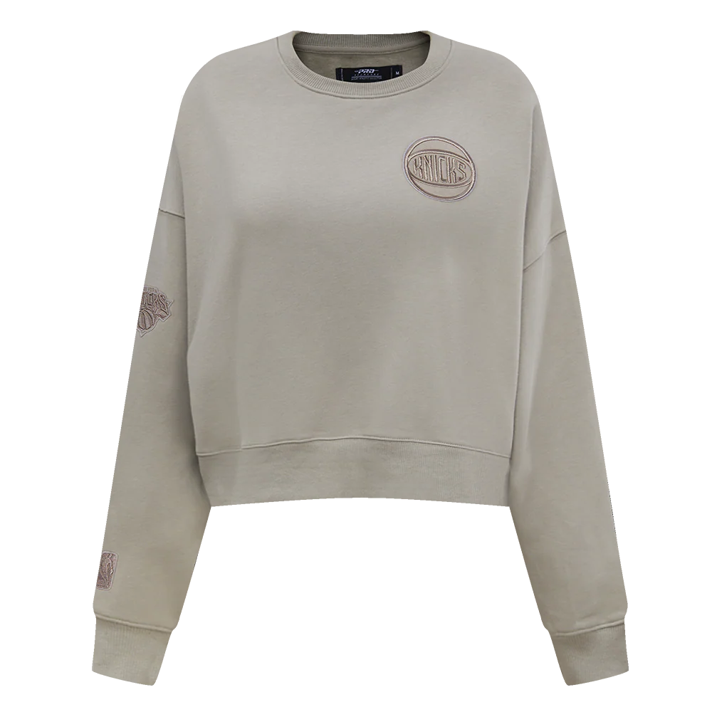 NBA NEW YORK KNICKS NEUTRAL WOMEN'S CREWNECK (TAUPE) - Image 3