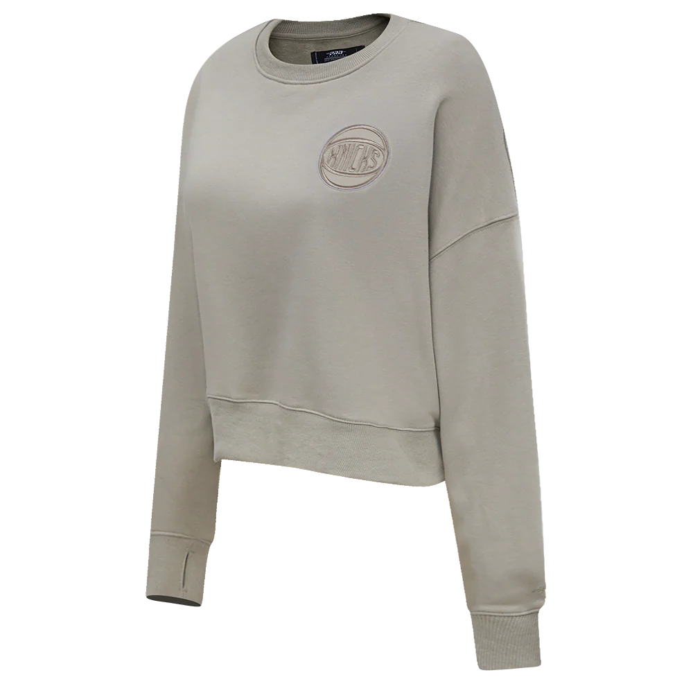 NBA NEW YORK KNICKS NEUTRAL WOMEN'S CREWNECK (TAUPE) - Image 4