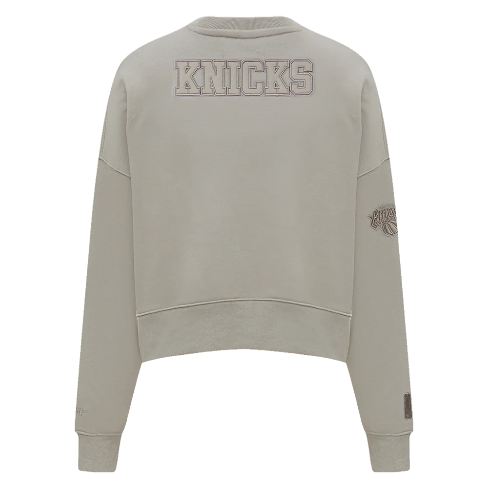 NBA NEW YORK KNICKS NEUTRAL WOMEN'S CREWNECK (TAUPE) - Image 5