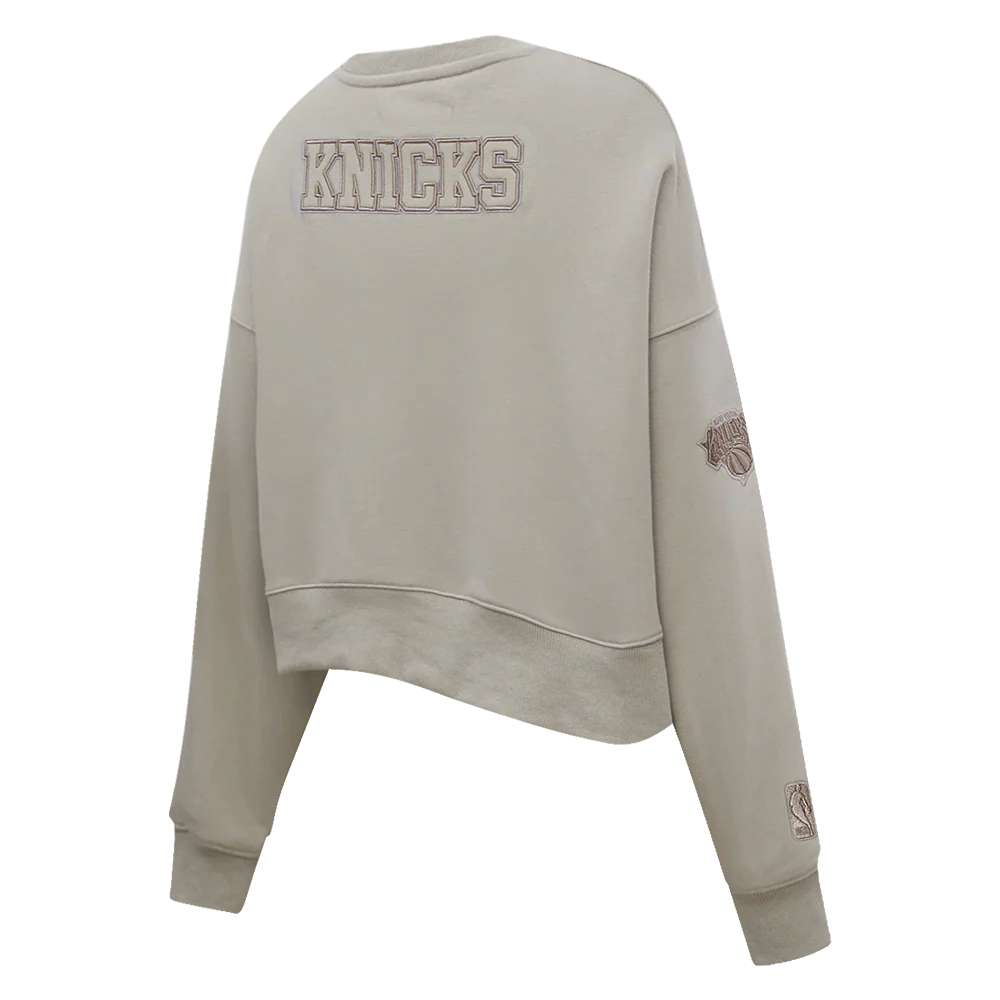 NBA NEW YORK KNICKS NEUTRAL WOMEN'S CREWNECK (TAUPE) - Image 6
