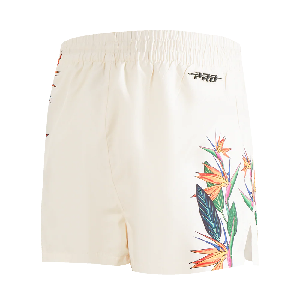 NBA NEW YORK KNICKS PARADISE WOMEN'S WOVEN SHORT (EGGSHELL) - Image 4