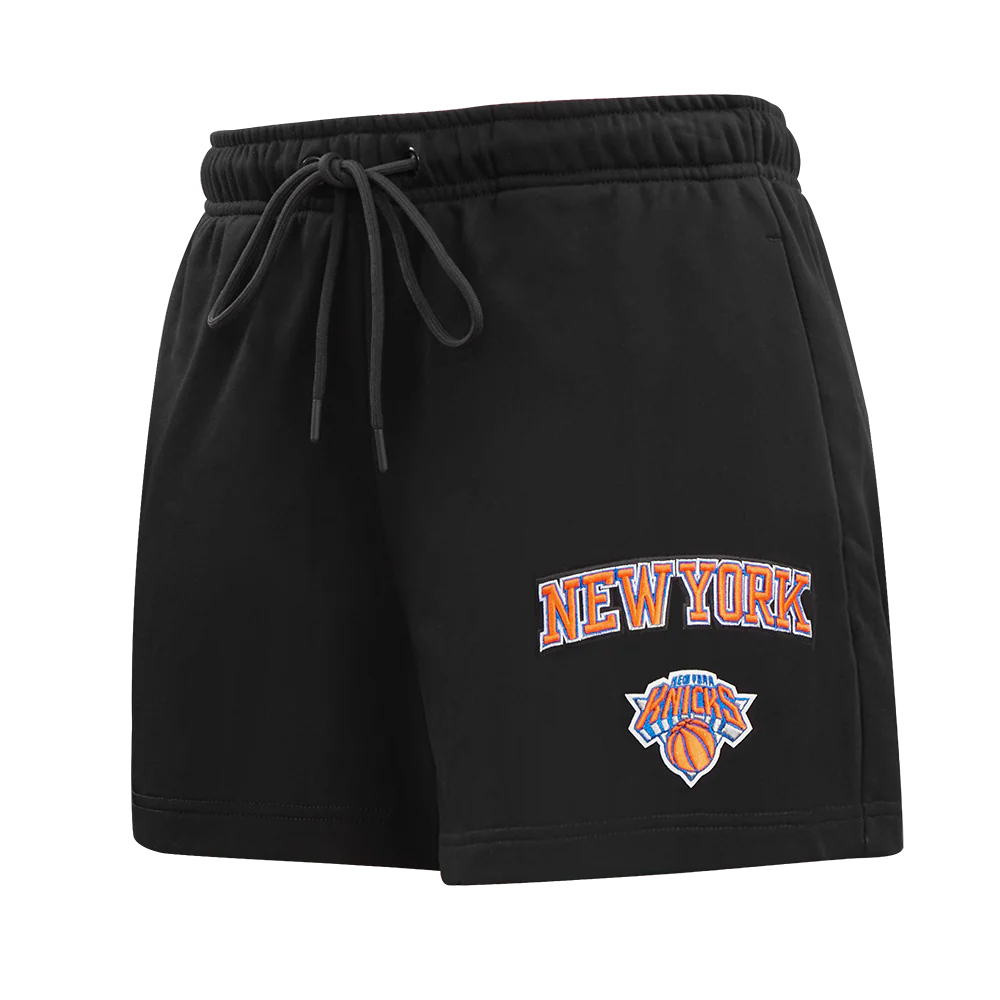 NBA NEW YORK KNICKS CLASSIC WOMEN'S FLEECE SHORT (BLACK)