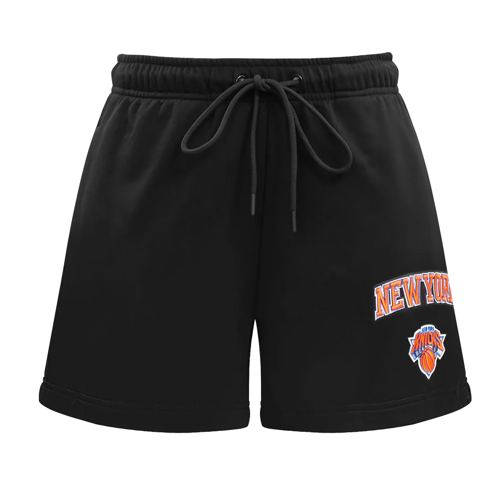 NBA NEW YORK KNICKS CLASSIC WOMEN'S FLEECE SHORT (BLACK) - Image 2