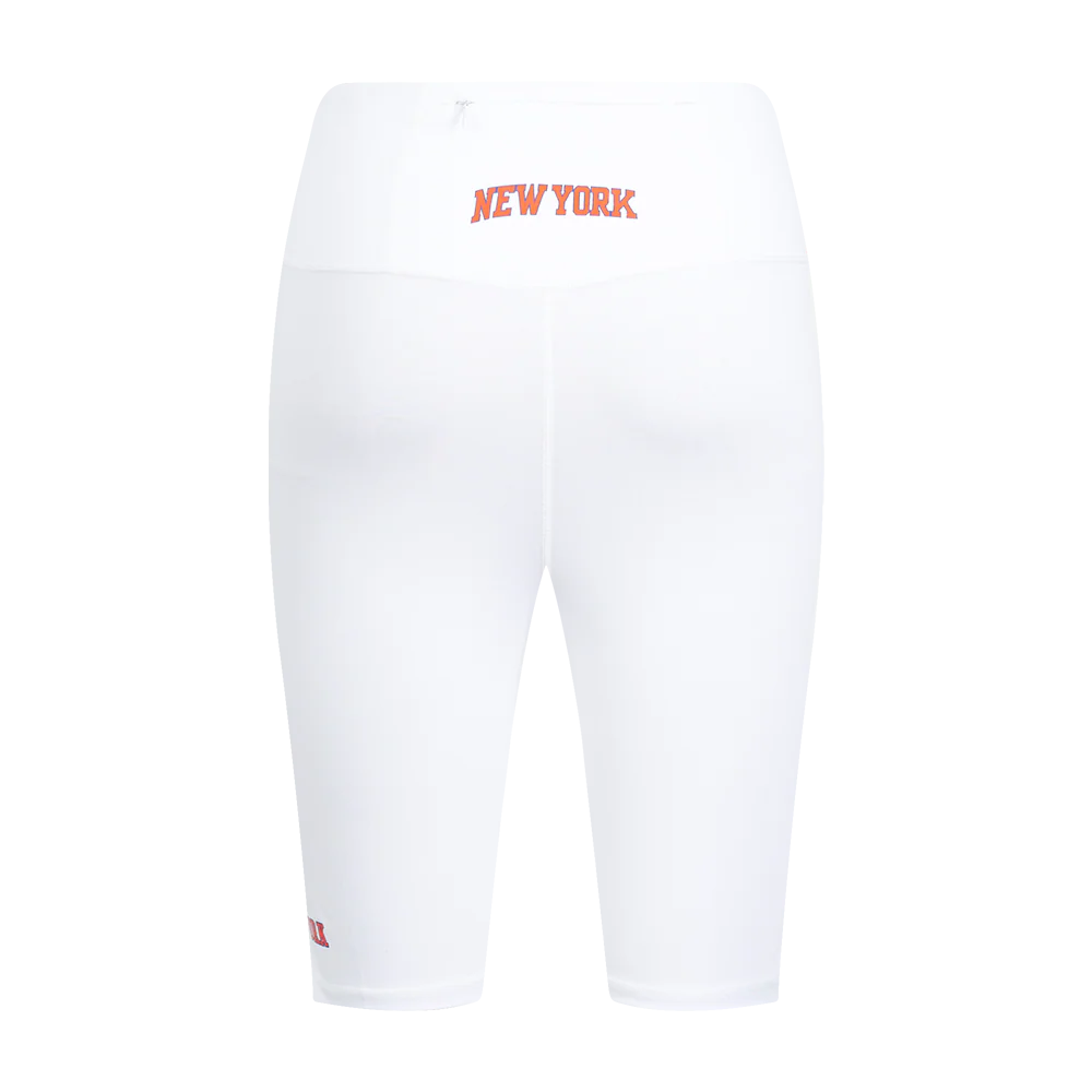 NBA NEW YORK KNICKS CLASSIC WOMEN'S COTTON BIKE SHORT (WHITE) - Image 4