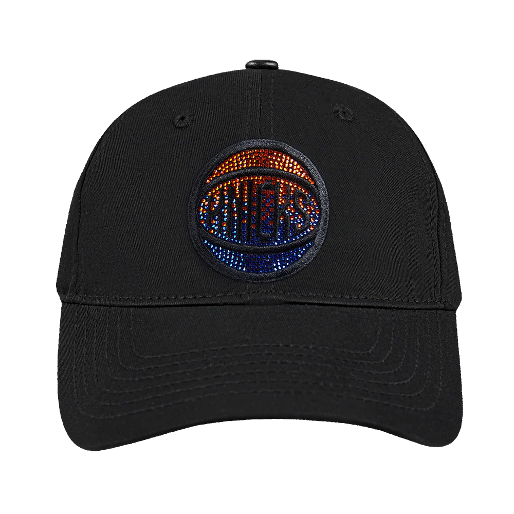 NBA NEW YORK KNICKS JEWELS WOMEN'S DAD HAT (BLACK)