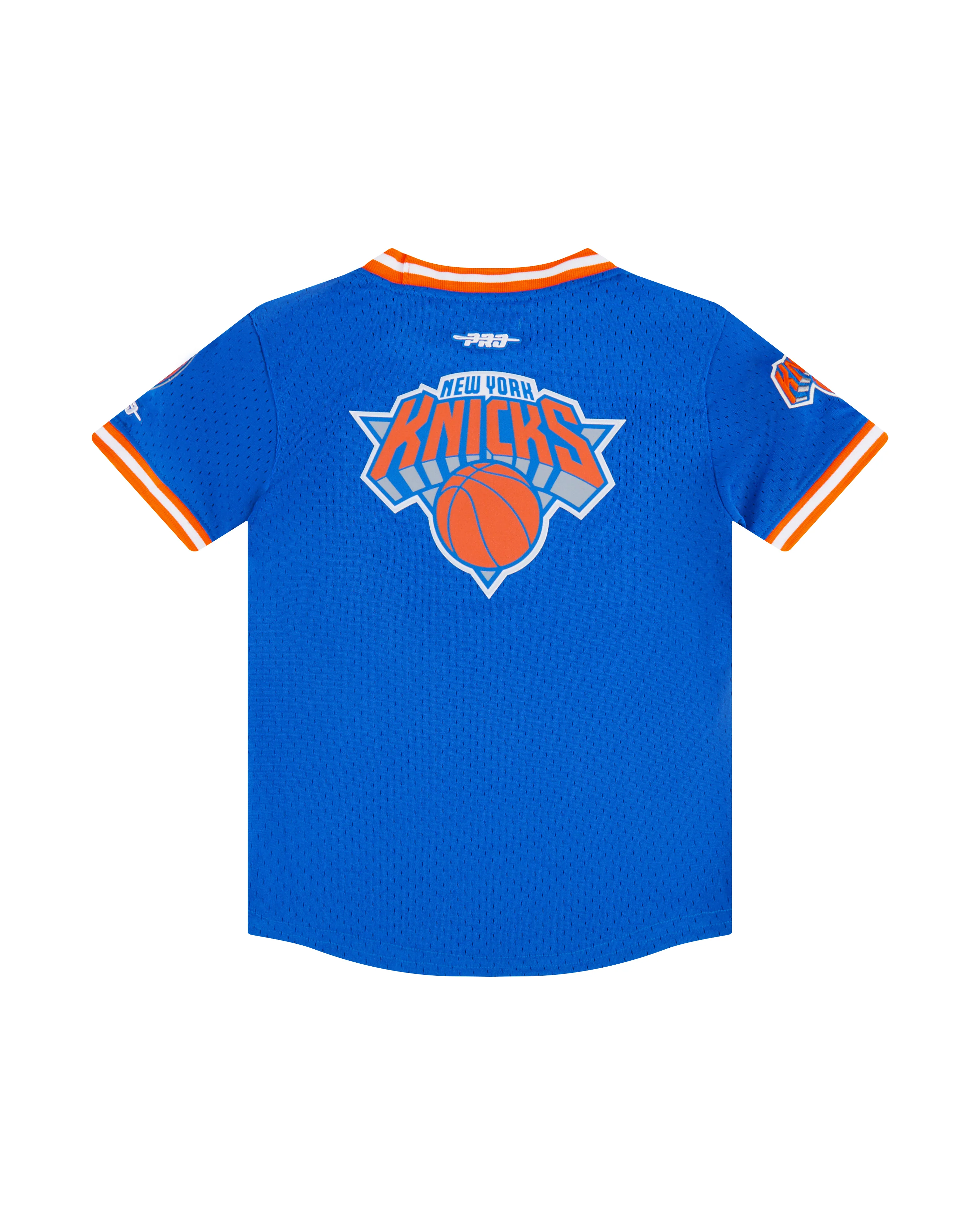 NBA NEW YORK KNICKS CLASSIC LITTLE BOYS SHORT SLEEVE MESH TEE (ROYAL BLUE/ORANGE) - Image 4