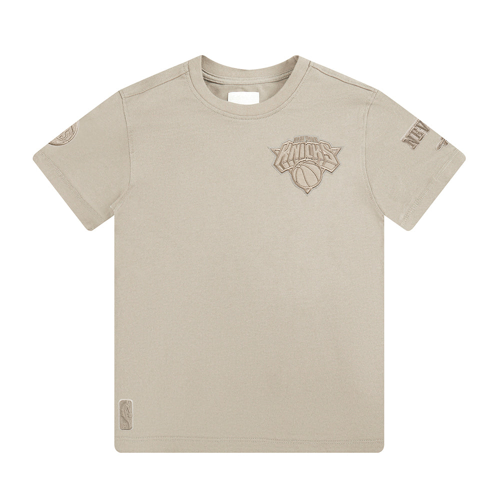 NBA NEW YORK KNICKS NEUTRAL LITTLE BOYS SHORT SLEEVE TEE (TAUPE) - Image 3
