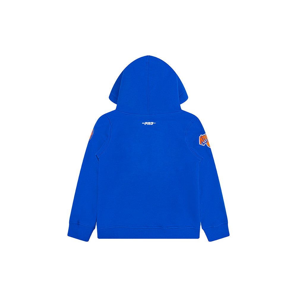 NBA NEW YORK KNICKS CLASSIC LITTLE BOYS FLEECE PULLOVER HOODIE (ROYAL BLUE) - Image 4