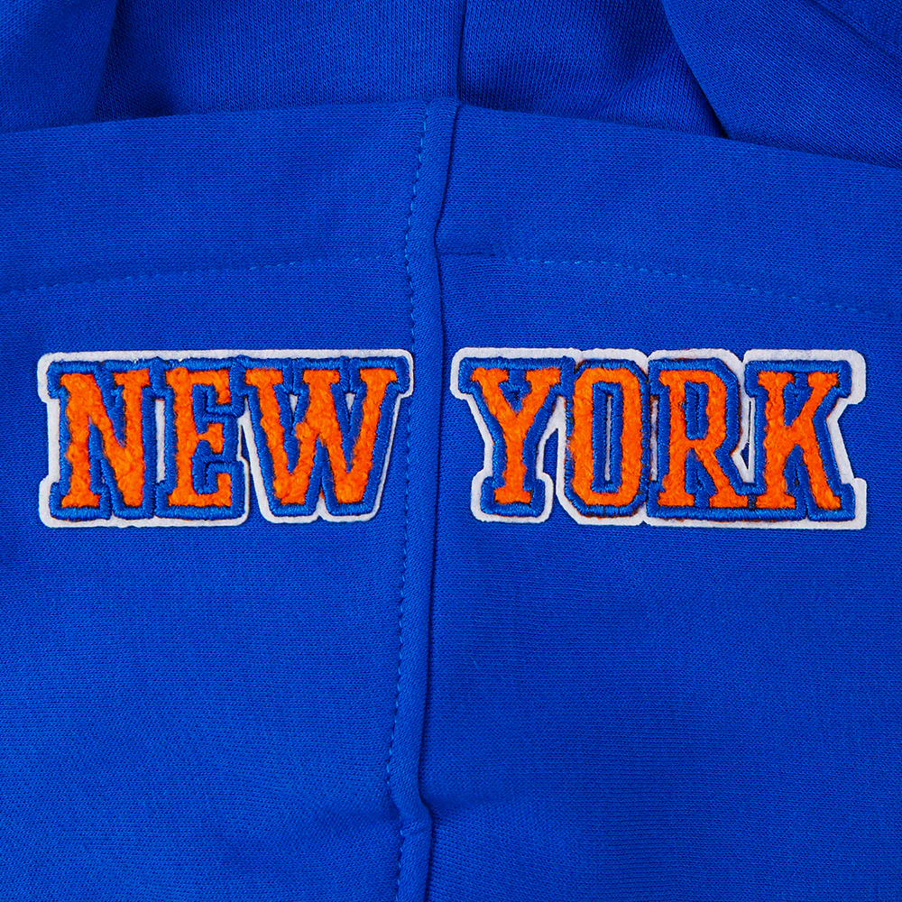 NBA NEW YORK KNICKS CLASSIC LITTLE BOYS FLEECE PULLOVER HOODIE (ROYAL BLUE) - Image 5