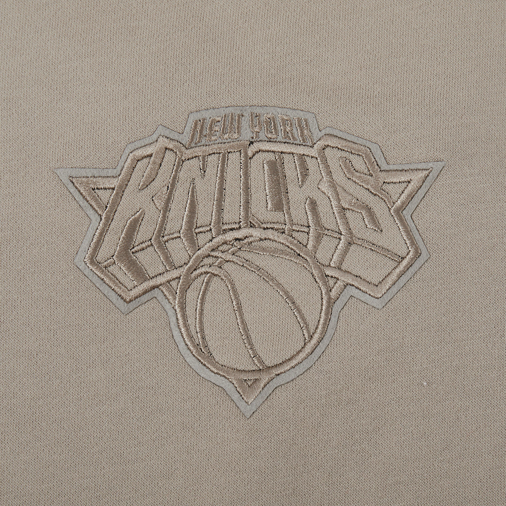 NBA NEW YORK KNICKS NEUTRAL LITTLE BOYS FLEECE CREWNECK (TAUPE) - Image 7